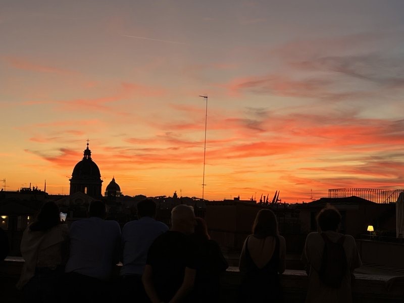 Sunset over Roma rooftops